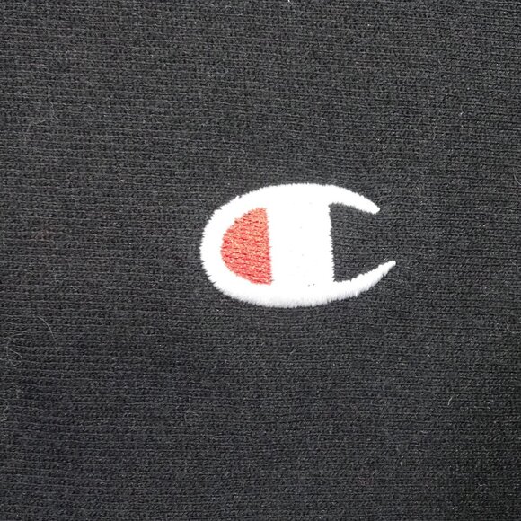 Champion Reverse Weave Black Pullover Hoodie Sweatshirt Men Size L - Picture 8 of 11